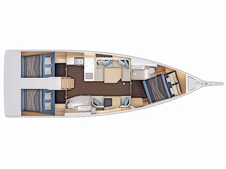 Sun Odyssey 415 Performance - Layout image